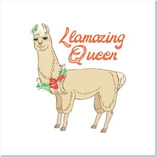 Llamazing Queen - Cute Llama Posters and Art